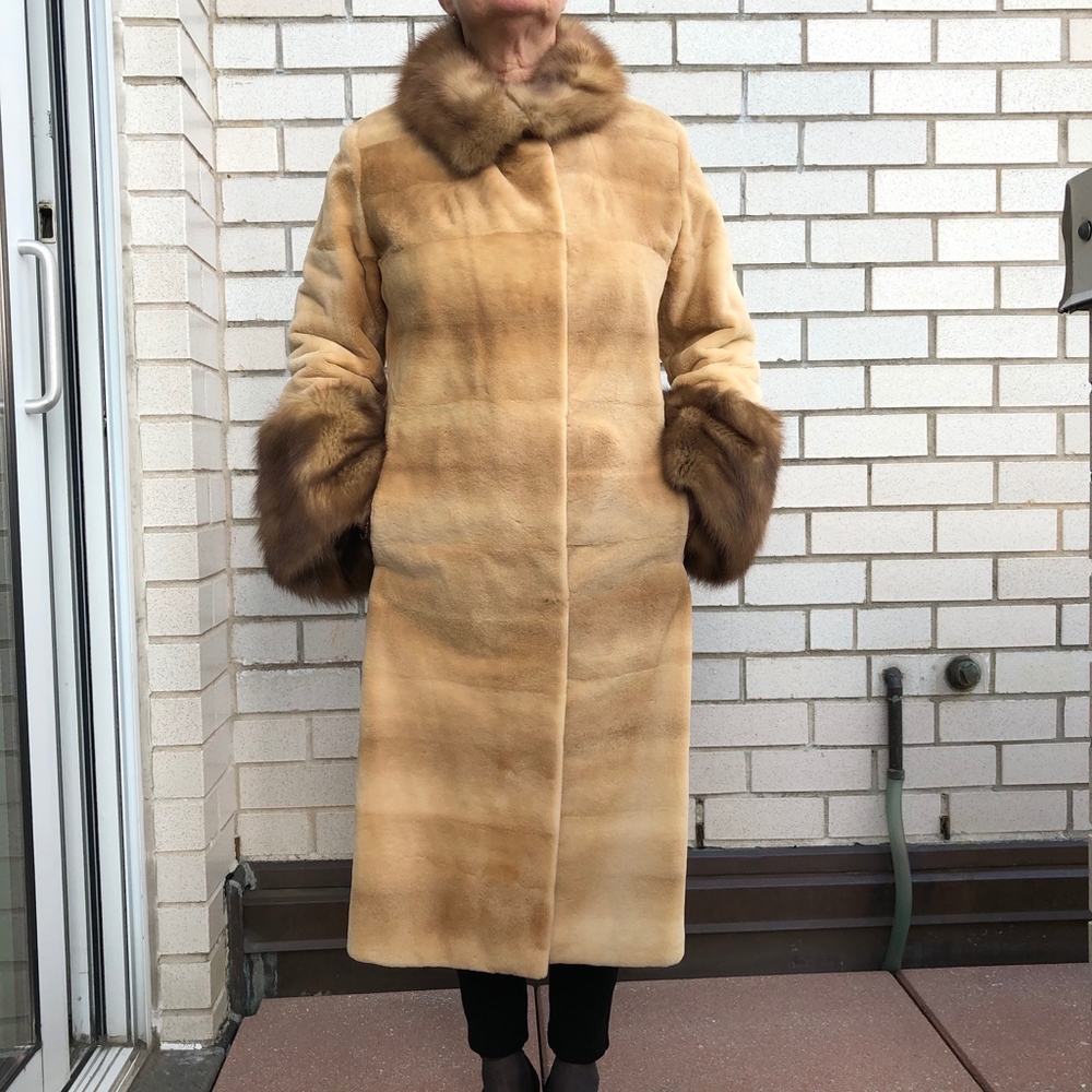 Zandra Rhodes Designed Sheared Pastel Mink Coat